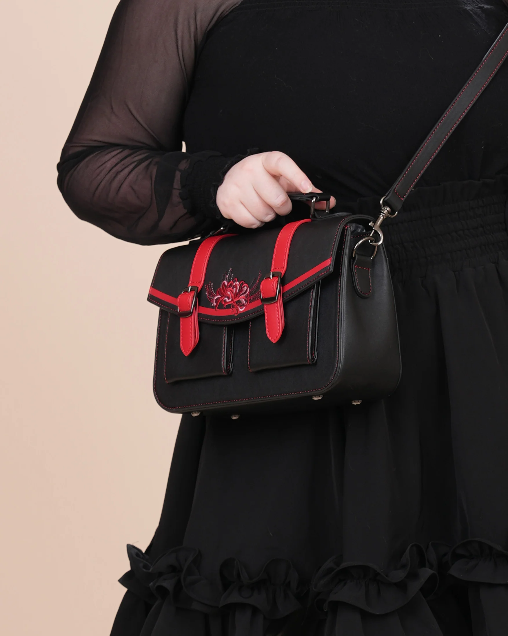 Higanbana (Spider Lily) Mini Messenger Bag - Image 6