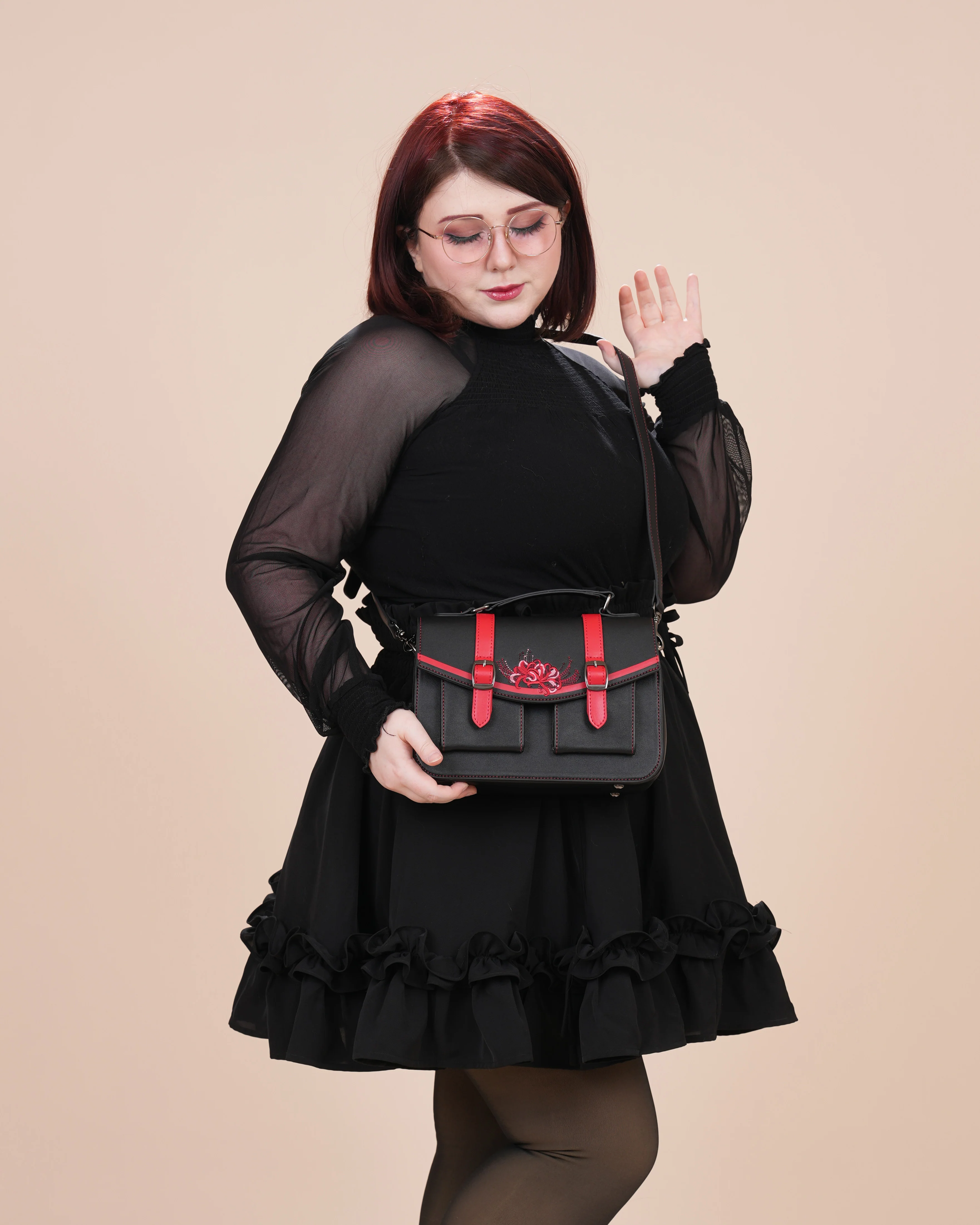 Higanbana (Spider Lily) Mini Messenger Bag - Image 7